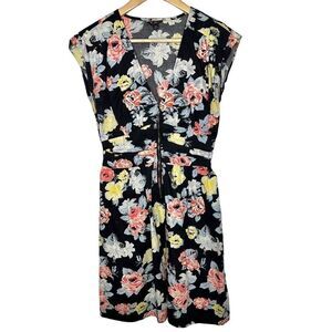 Guess Floral Mini Dress - Black, Pink, Yellow